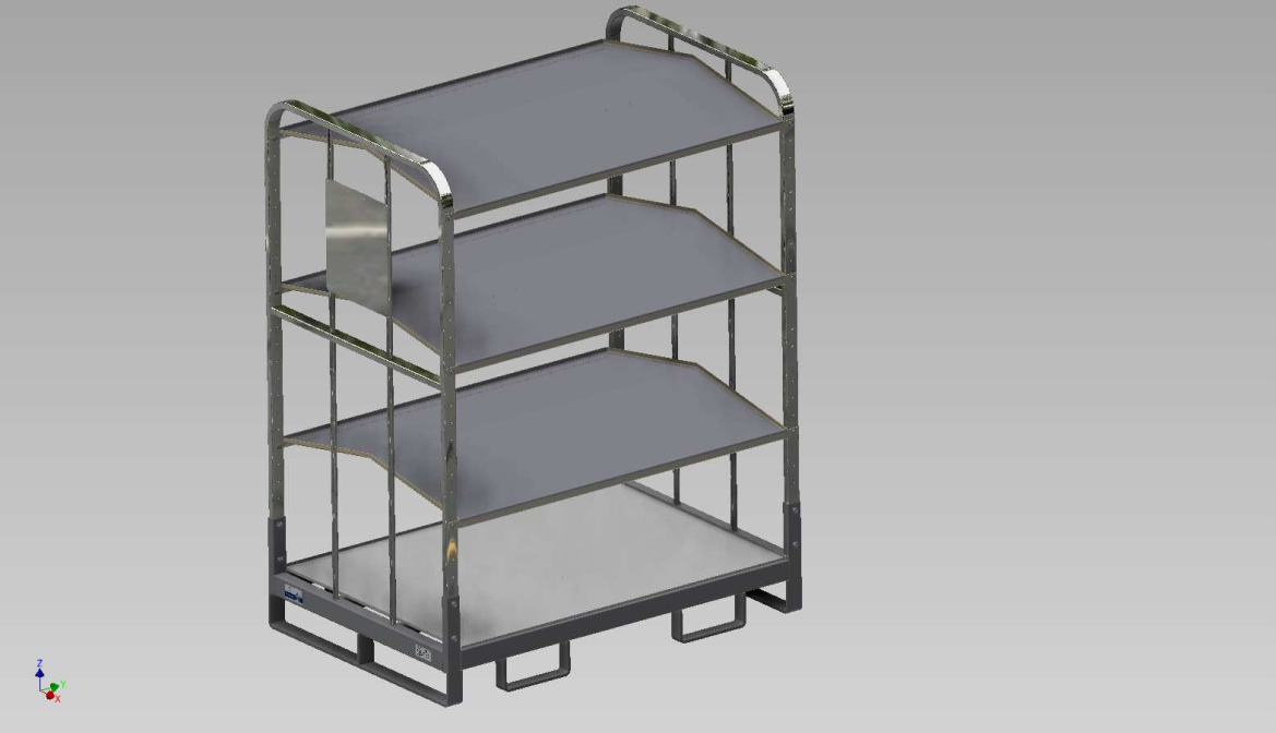 Etagenwagen / Regalwagen / Plattformwagen KLT Aufsatz